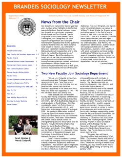 brandeis sociology newsletter