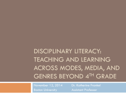 disciplinary literacy: teaching and learning across modes, media