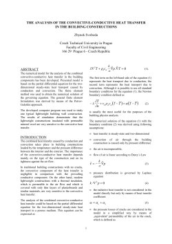 THE ANALYSIS OF THE CONVECTIVE
