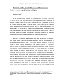 Pluralismo jur&iacute;dico, pluralidad de leyes y pr&aacute;cticas