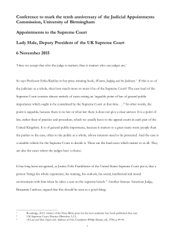 Lady Hale at the University of Birmingham