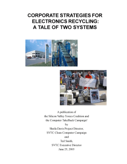 corporate strategies for electronics recycling: a tale of two systems