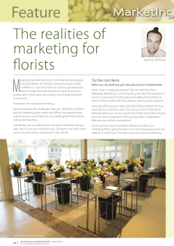 The realities of marketing for florists &ndash; Seamus Anthony