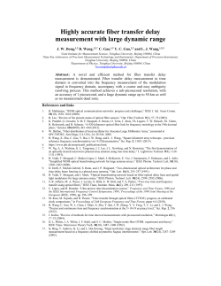 Highly accurate fiber transfer delay measurement with large