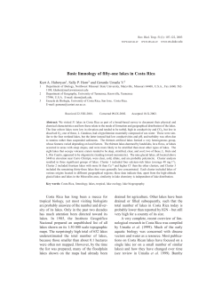 Basic limnology of fifty-one lakes in Costa Rica