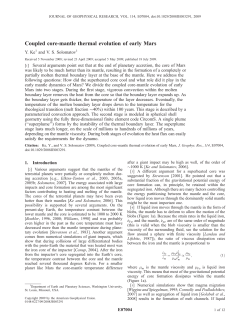 Coupled coremantle thermal evolution of early Mars