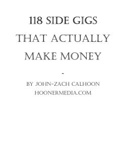 118 SIDE GIGS 118 SIDE GIGS THAT ACTUALLY MAKE MONEY