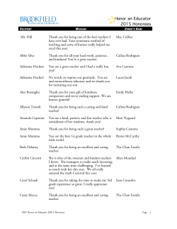 to see a list of the 2015 honorees.