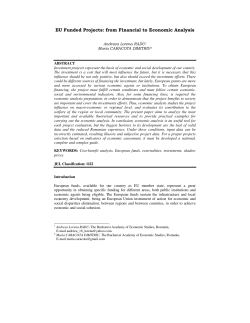 EU Funded Projects: from Financial to Economic Analysis