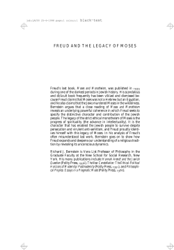 freud and the legacy of moses - Assets