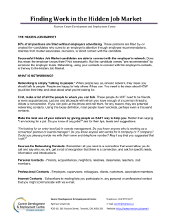 Hidden Job Market - Ryerson University