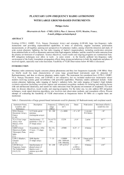 planetary low-frequency radio astronomy with large ground