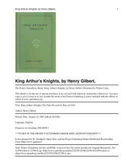 King Arthur`s Knights