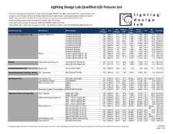 LDL Fixture List - Lighting Design Lab