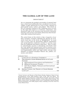 THE GLOBAL LAW OF THE LAND