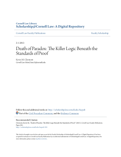 Death of Paradox: The Killer Logic Beneath the Standards of Proof