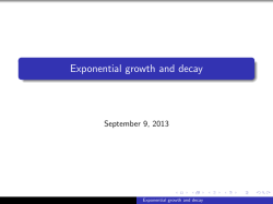 Exponential growth and decay