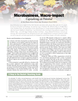 Microbusiness, Macro Impact - Washington State Microenterprise
