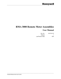 RMA 3000 Remote Meter Assemblies