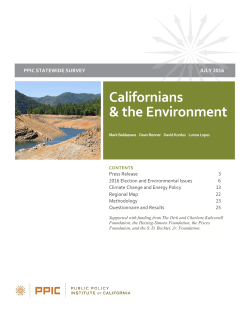 PPIC Statewide Survey - Public Policy Institute of California
