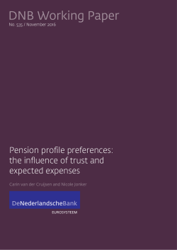 Pension profile preferences