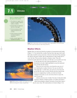 Climate - SNC 2D Science