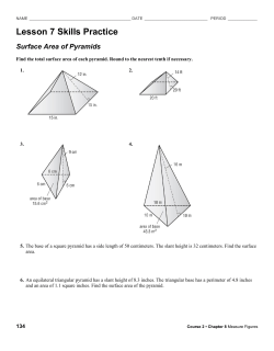 Lesson 7 Skills Practice Surface Area of Pyramids