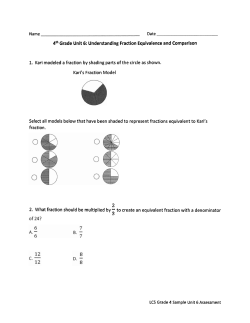 4th Grade Unit 6: Understanding Fraction Equivalence and
