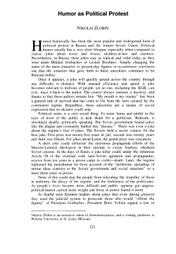 Humor as Political Protest