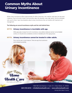 Common Myths About Urinary Incontinence