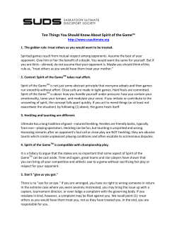Ten Things You Should Know About Spirit of the Game&trade;