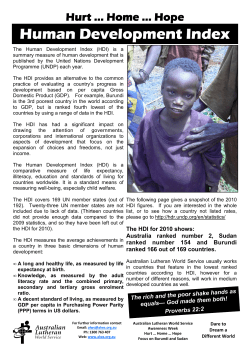 Human Development Index - Australia, Sudan and Burundi.pub