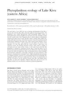 Phytoplankton ecology of Lake Kivu (eastern Africa)