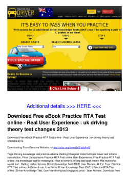 Free eBook Practice RTA Test online