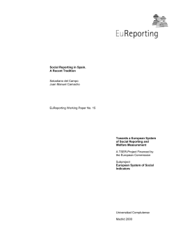 los informes sociales en espa&ntilde;a