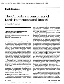 The Confederate Conspiracy of Lords Palmerston and Russell