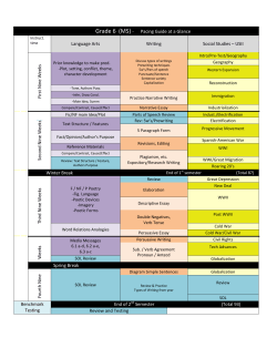 Grade 6 (MS) - Pacing Guide at a Glance Language Arts Writing