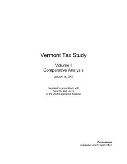 2006 Vermont Tax Study