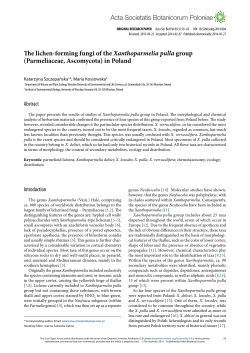 The lichen-forming fungi of the Xanthoparmelia pulla group