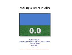 Making a Timer in Alice