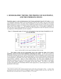 1. demographic trends, the profile of old people, and the emerging