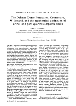 The Delaney Dome Formation, Connemara, W. Ireland, and