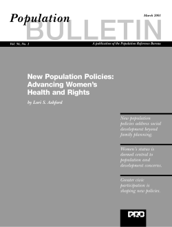 New population policies: advancing women`s health