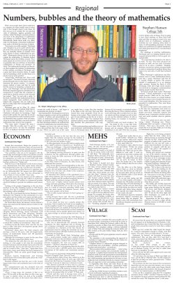 Numbers, bubbles and the theory of mathematics