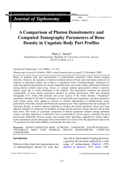PDF article - Journal Of Taphonomy