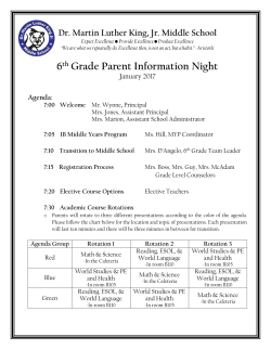 Parent Night Agenda 2017