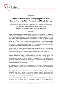 French Customers Voice Strong Support for ATMs Despite Rise of