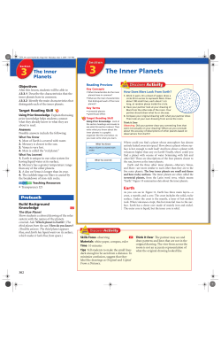 3 The Inner Planets - Northside Middle School
