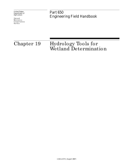 Hydrology Tools for Wetland Determination