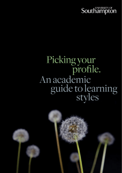 An academic styles guide to learning profile. Picking your